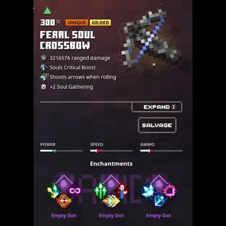 minecraft dungeons: feral soul crossbow