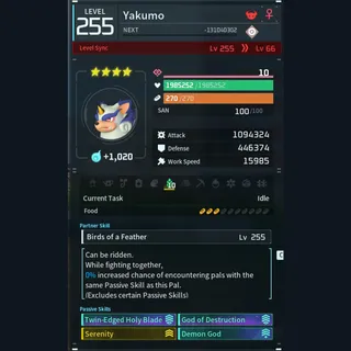 Palworld: Modded Yakumo godroll (attacker) pal Pals | Pal World | Pals