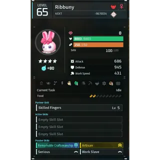 ribunny (worker)(god-roll) Palworld
