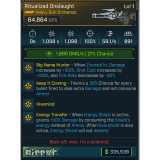 modded level 1 saw blade onslaught (ordnance)