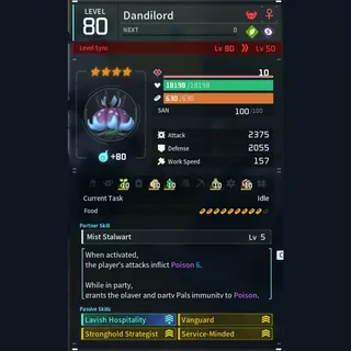 Max Legit Dandilord god-roll (booster)