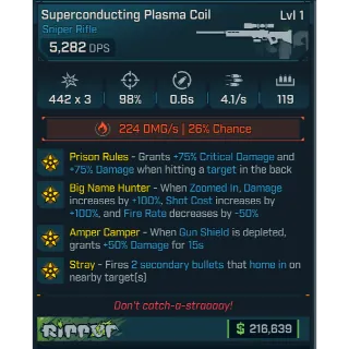 modded level 1 sniper skull (toxin darts) (over 10 effects)