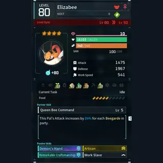 Max Legit Elizabee god-roll (worker)