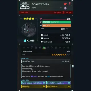Palworld: Modded Shadowbeak godroll (attacker) pal Pals | Pal World | Pals