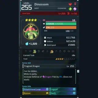 Modded Dinossom god-roll (glider/transport/full-speed mount)
