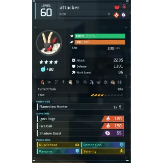 incineram (attacker)(god-roll) Palworld