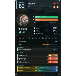 reptyro  mount palworld (mount)(god-roll) Palworld