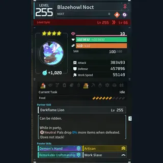 Palworld: Modded Blazehowl godroll (worker) pal Pals | Pal World | Pals