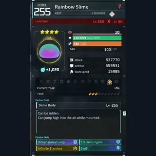 Modded Rainbow Slime god-roll (mount)
