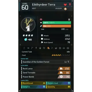 Palworld: Eikthyrdeer Terra godroll (attacker) pal | Pal World | Pals