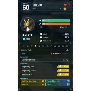 Palworld: rayhound mount (mount)(god-roll) Pals | Pal World | Pals
