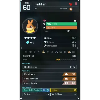 fuddler godroll (worker) pal palworld