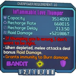 borderlands 2: Love Thumper (Xbox/PC) (adjustable level)