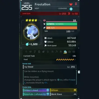 Modded Frostallion god-roll (worker)