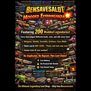 Borderlands 4 | 200 MODDED extravaganza legendary items BUNDLE