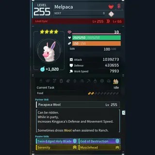 Palworld: Modded Melpaca godroll (attacker) pal Pals | Pal World | Pals