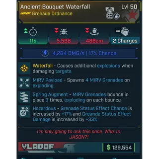 GROLL ancient bouquet waterfall (shock) ordnance/grenade