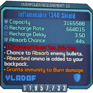 Borderlands 2 : 1340 Shield any level or OP LEVEL 1-10 (XBOX/PC)