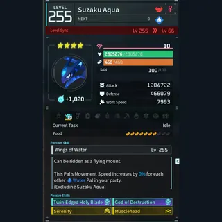 Palworld: Modded Suzaku godroll (attacker) pal Pals | Pal World | Pals