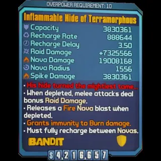 Borderlands 2 : Hide of Terramorphous any level or OP LEVEL 1-10 (XBOX/PC)