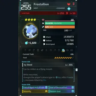 Modded Frostallion god-roll (attacker)