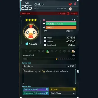 Modded Chikipi god-roll (worker)