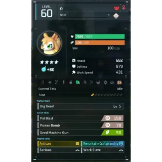 vixy  godroll (worker) pal palworld