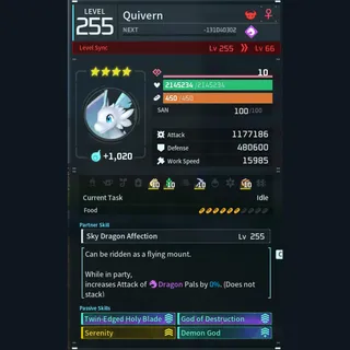 Palworld: Modded Quivern godroll (attacker) pal Pals | Pal World | Pals