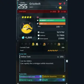Palworld: Modded Grizzbolt godroll (mount) pal Pals | Pal World | Pals