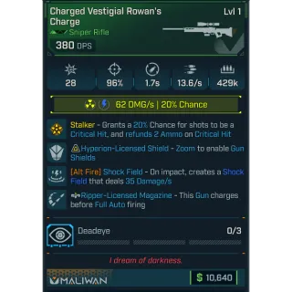 modded level 1 shocker spammer (infinite shock fields)