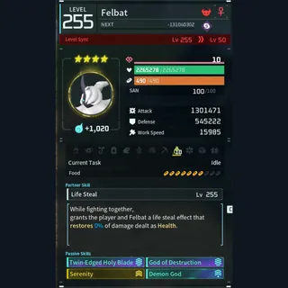 Modded Felbat god-roll (attacker)