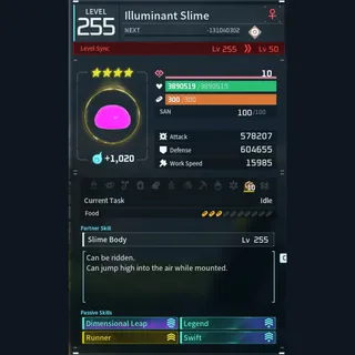 Modded Illuminant Slime god-roll (glider/transport/full-speed mount)
