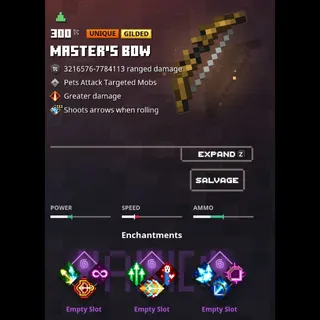 minecraft dungeons:  master's bow