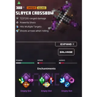 minecraft dungeons:  slayer crossbow