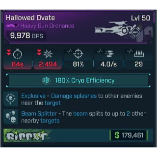 GROLL hallowed ovate (cryo) level 50