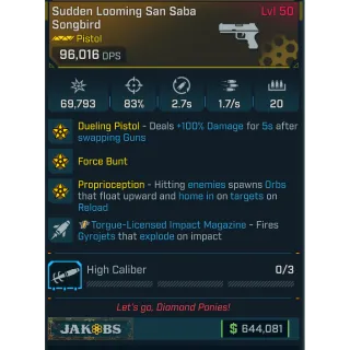 modded crazy songbird over 90k dps 