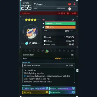 Palworld: Modded Yakumo godroll (attacker) pal Pals | Pal World | Pals