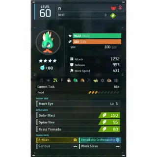 robinquill godroll (worker) pal palworld