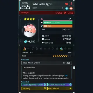 Palworld: Modded Whalaska godroll (attacker) pal Pals | Pal World | Pals