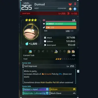 Modded Dumud god-roll (worker)