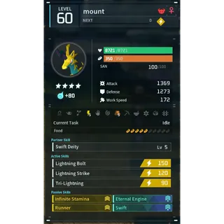 Palworld: univolt mount (mount)(god-roll) Pals | Pal World | Pals