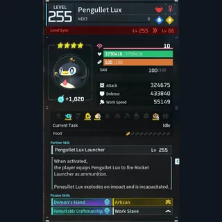Palworld: Modded Pengullet godroll (worker) pal Pals | Pal World | Pals
