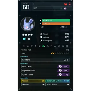 Nox godroll (worker) pal palworld