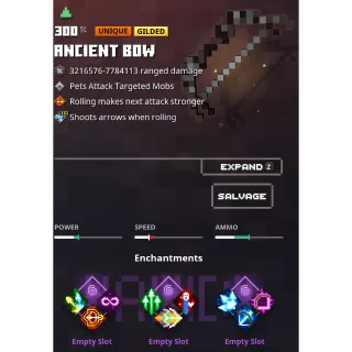 minecraft dungeons:  ancient bow