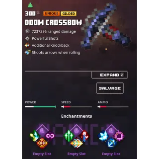 minecraft dungeons:  Doom crossbow