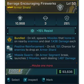 GROLL barrage encouraging firewerks (cryo armor) shield