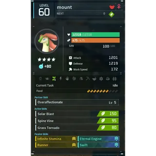 Palworld: Broncherry mount (mount)(god-roll) Pals | Pal World | Pals