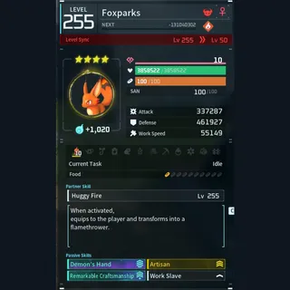Modded Foxparks god-roll (worker)