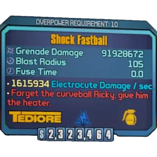 borderlands 2: Fastball (Xbox/PC) (adjustable level) (adjustable element)