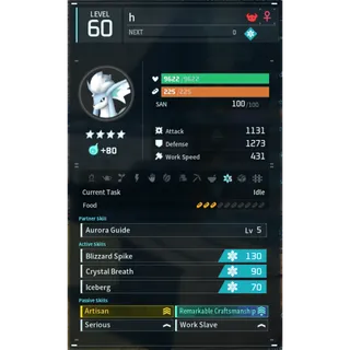 Foxcicle  godroll (worker) pal palworld